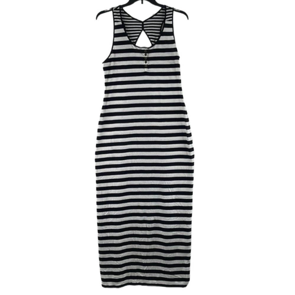 Women Black and White Maxi Dress Size: XL (15-17)